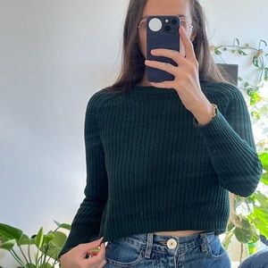 American Apparel Cropped Fisherman Sweater